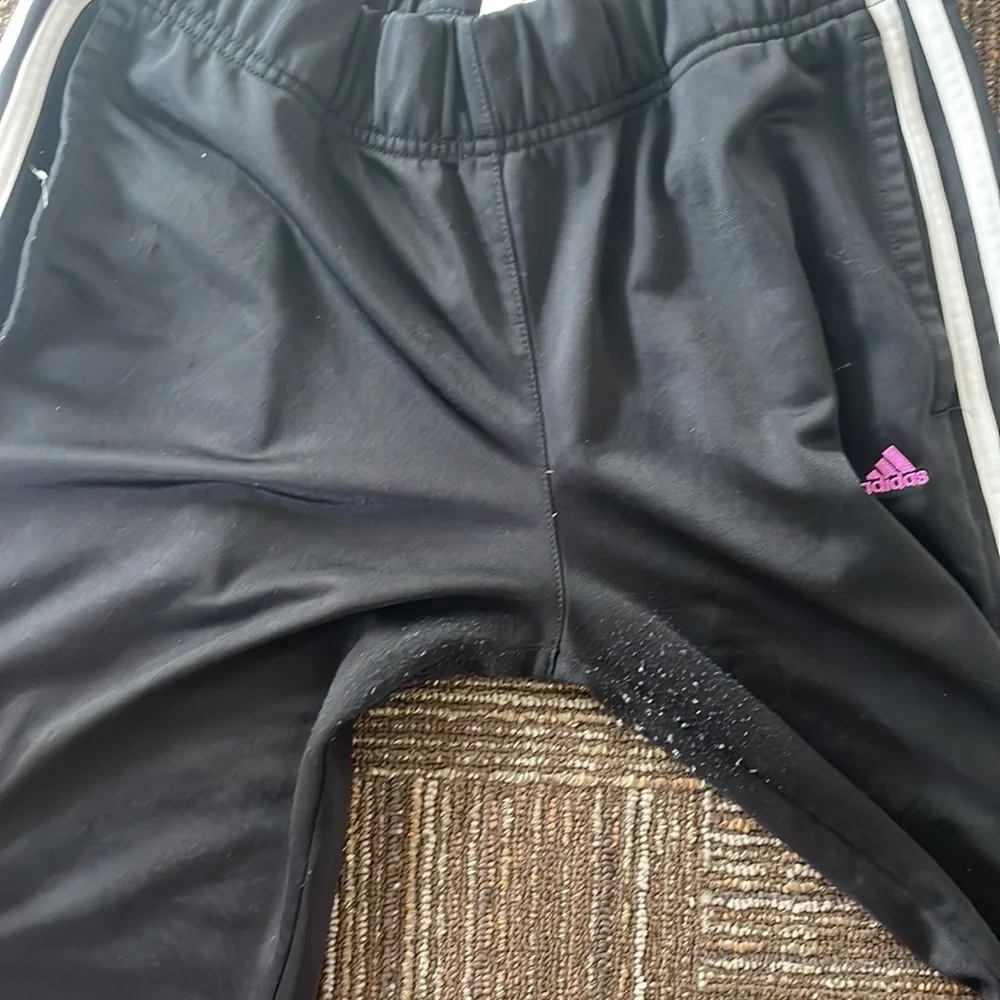 Black Adidas track pants, size medium - Picture 2 of 2